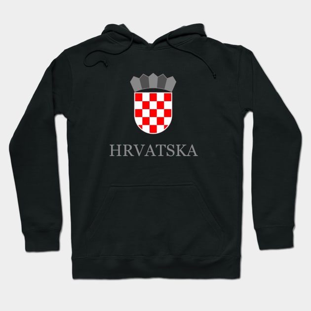 Hrvatska Grey 2 Hoodie by VRedBaller